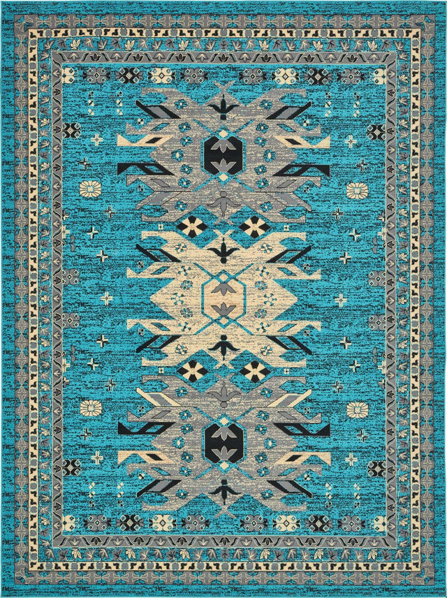 Turquoise 10' x 13' 1 Taftan Rectangle Area Rug