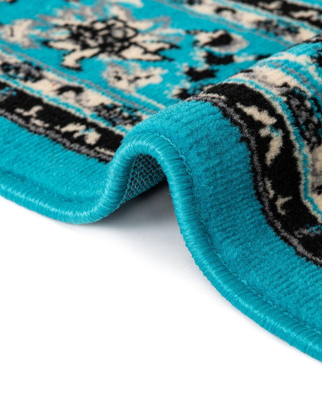 Turquoise 2' x 3' 1 Sialk Hill Rectangle Area Rug 100% Polypropylene Durable Easy Clean Classic Traditional Design Carpet for Interior Design for Sale at Rug Engine