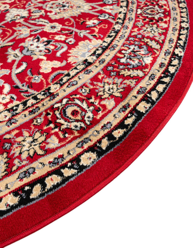 Red 7' 10 x 7' 10 Sialk Hill Round Area Rug