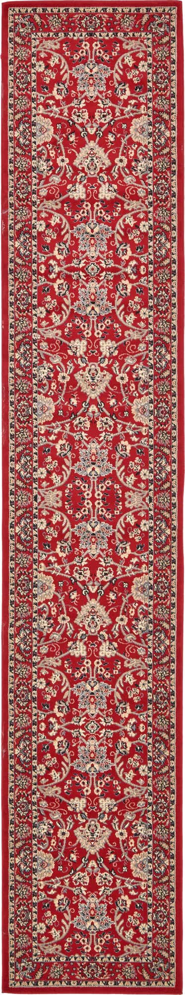 Red 3' 1 x 16' 5 Sialk Hill Runner Area Rug 100% Polypropylene Durable Easy Clean Classic Traditional Design Carpet for Interior Design for Sale at Rug Engine