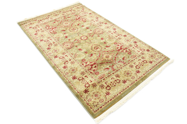 Light Green 3' 3 x 5' 3 Edinburgh Rectangle Area Rug 100% Polypropylene Easy Clean With Cotton Backing Traditional Classic Design Carpet for Living, Dining Room, Office for Sale at Rug Engine