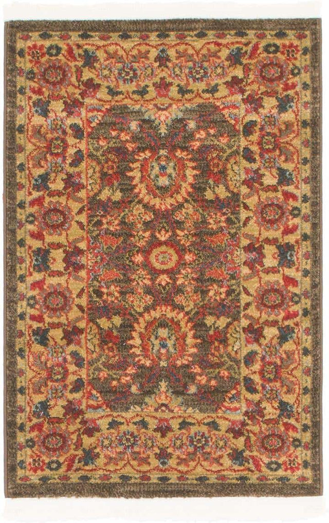 Light Brown 2' x 3' 1 Edinburgh Rectangle Area Rug 100% Polypropylene Easy Clean With Cotton Backing Traditional Classic Design Carpet for Living, Dining Room, Office for Sale at Rug Engine