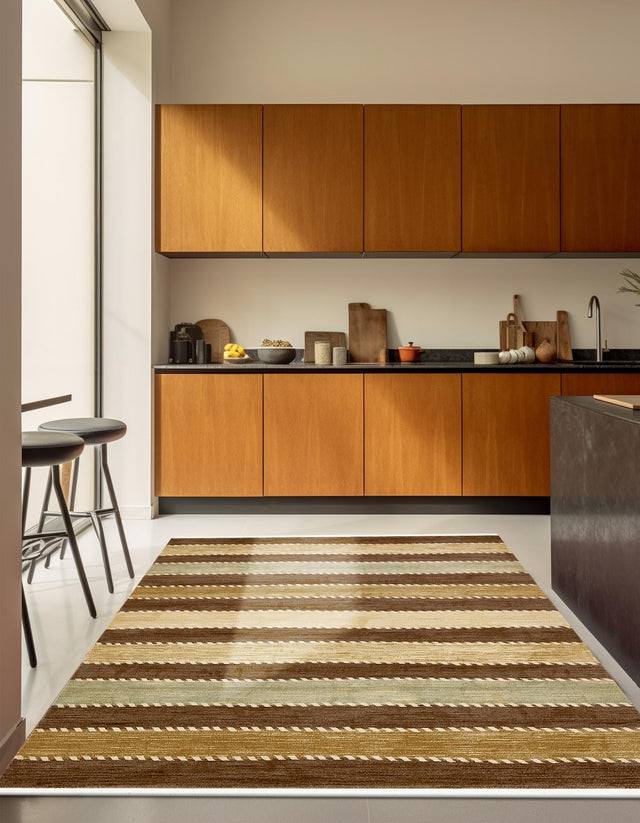 Brown 8' x 8' Fars Square Area Rug 100% Polypropylene Unique Traditional Carpet for Classical Living, Dining Room & Office Spaces for Sale at Rug Engine