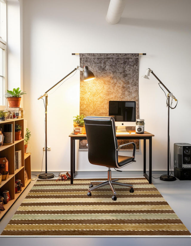 Brown 8' x 8' Fars Square Area Rug 100% Polypropylene Unique Traditional Carpet for Classical Living, Dining Room & Office Spaces for Sale at Rug Engine