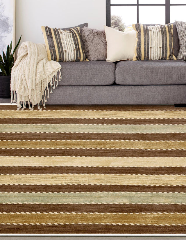 Brown 8' x 8' Fars Square Area Rug 100% Polypropylene Unique Traditional Carpet for Classical Living, Dining Room & Office Spaces for Sale at Rug Engine