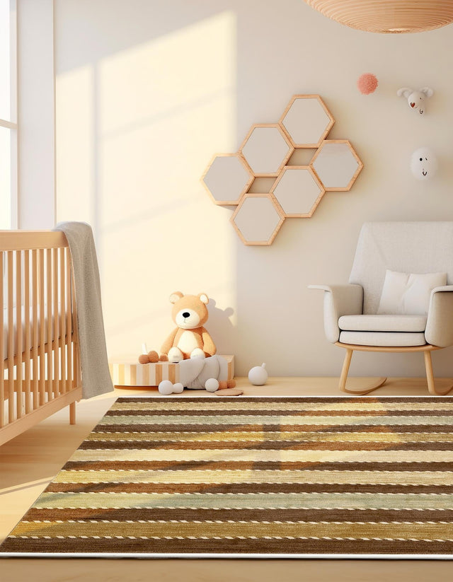 Brown 8' x 8' Fars Square Area Rug 100% Polypropylene Unique Traditional Carpet for Classical Living, Dining Room & Office Spaces for Sale at Rug Engine