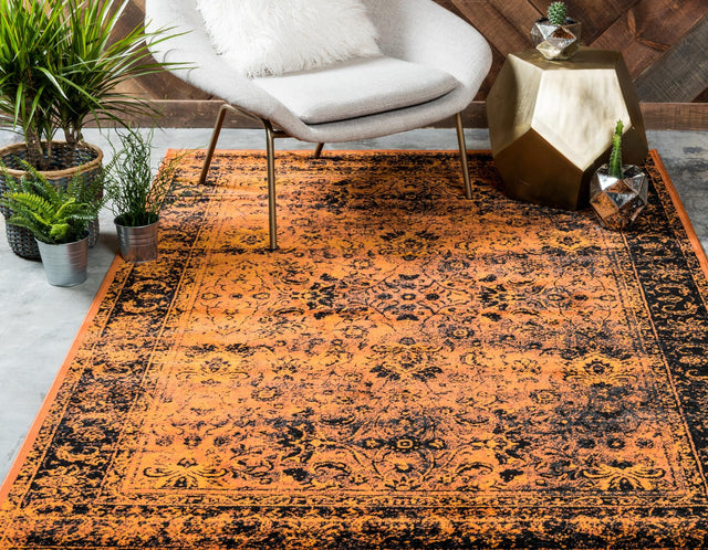 Terracotta and Black 2' x 3' 1 Imperial Rectangle Area Rug 100% Polypropylene With Cotton Backing Traditional Vintage Distressed Design Carpet for Sale at Rug Engine