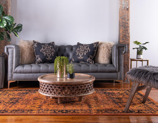 Terracotta and Black 2' x 3' 1 Imperial Rectangle Area Rug 100% Polypropylene With Cotton Backing Traditional Vintage Distressed Design Carpet for Sale at Rug Engine