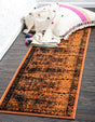 Terracotta and Black 3' x 10' Imperial Runner Rug