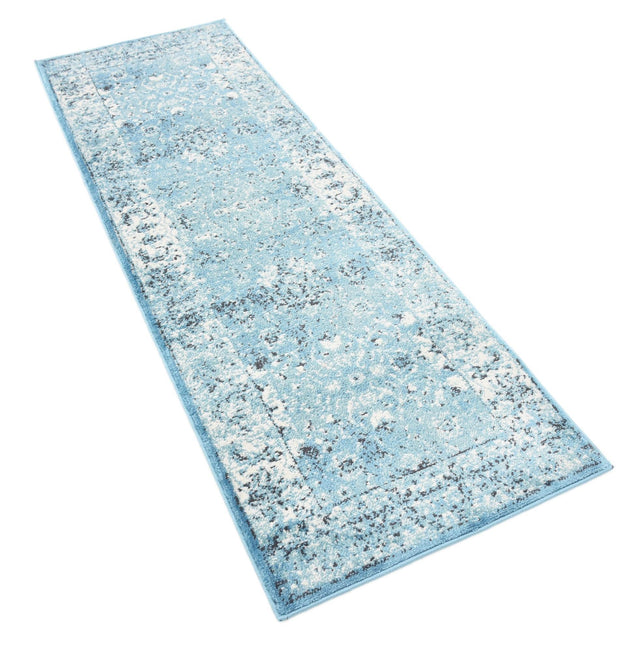 Blue 2' x 6' 1 Imperial Runner Area Rug 100% Polypropylene With Cotton Backing Traditional Vintage Distressed Design Carpet for Sale at Rug Engine