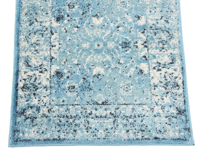 Blue 2' x 6' 1 Imperial Runner Area Rug 100% Polypropylene With Cotton Backing Traditional Vintage Distressed Design Carpet for Sale at Rug Engine