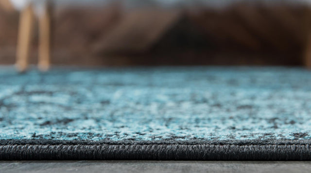 Black and Blue 2' x 3' 1 Imperial Rectangle Area Rug 100% Polypropylene With Cotton Backing Traditional Vintage Distressed Design Carpet for Sale at Rug Engine