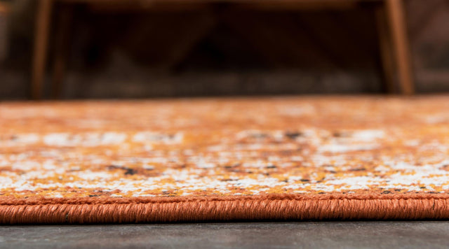 Terracotta and White 2' x 3' 1 Imperial Rectangle Area Rug 100% Polypropylene With Cotton Backing Traditional Vintage Distressed Design Carpet for Sale at Rug Engine