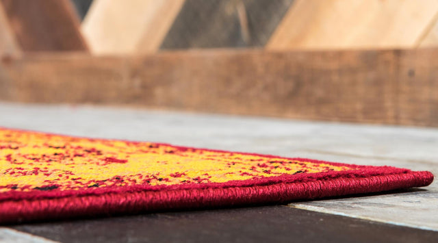 Red 4' 1 x 6' 1 Imperial Rectangle Area Rug 100% Polypropylene With Cotton Backing Traditional Vintage Distressed Design Carpet for Sale at Rug Engine