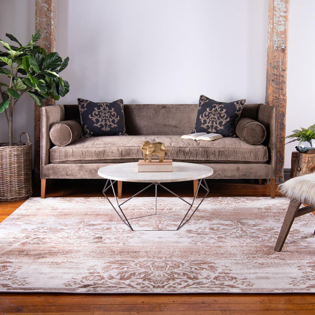 Dark Beige 8' x 8' Rushmore Square Area Rug 55% Polypropylene & 45% Polyester Durable Quality Carpet for Indoor Home Decorating for Sale at Rug Engine
