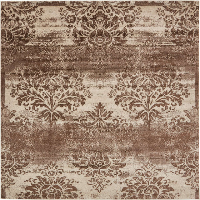Dark Beige 8' x 8' Rushmore Square Area Rug 55% Polypropylene & 45% Polyester Durable Quality Carpet for Indoor Home Decorating for Sale at Rug Engine
