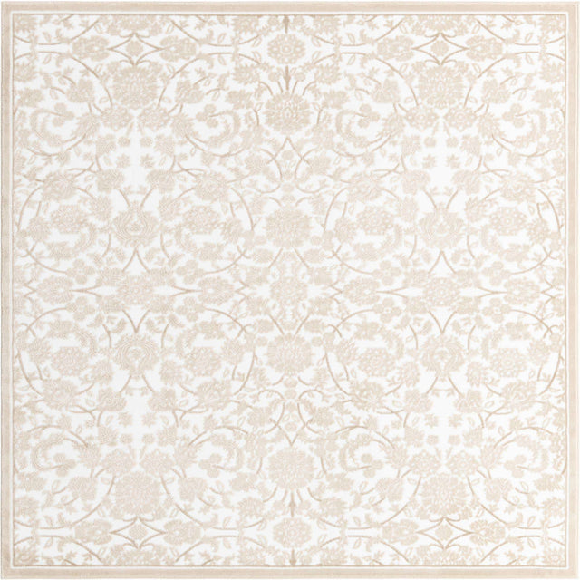 Snow White 8' x 8' Rushmore Square Area Rug 55% Polypropylene & 45% Polyester Durable Quality Carpet for Indoor Home Decorating for Sale at Rug Engine