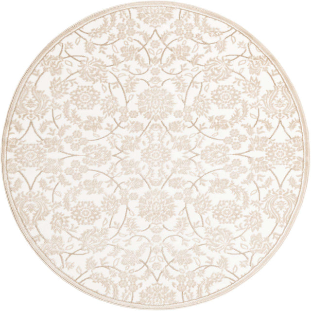 Snow White 5' x 5' Rushmore Round Area Rug 55% Polypropylene & 45% Polyester Durable Quality Carpet for Indoor Home Decorating for Sale at Rug Engine