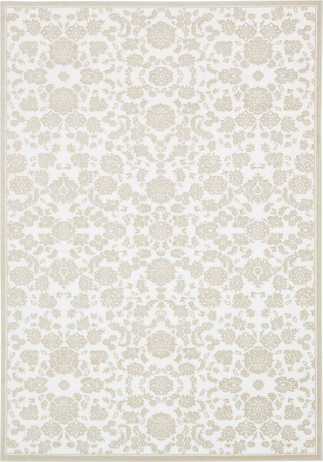 White Brown 7' 1 x 10' Rushmore Rectangle Area Rug 55% Polypropylene & 45% Polyester Durable Quality Carpet for Indoor Home Decorating for Sale at Rug Engine
