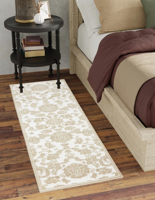 White Brown 2' x 6' 1 Rushmore Runner Area Rug 55% Polypropylene & 45% Polyester Durable Quality Carpet for Indoor Home Decorating for Sale at Rug Engine