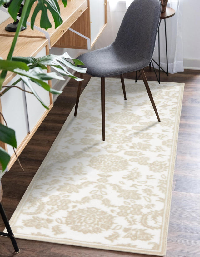 White Brown 2' x 6' 1 Rushmore Runner Area Rug 55% Polypropylene & 45% Polyester Durable Quality Carpet for Indoor Home Decorating for Sale at Rug Engine
