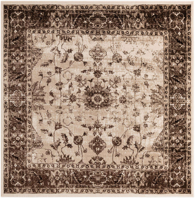 Cream 8' x 8' Rushmore Square Area Rug 55% Polypropylene & 45% Polyester Durable Quality Carpet for Indoor Home Decorating for Sale at Rug Engine