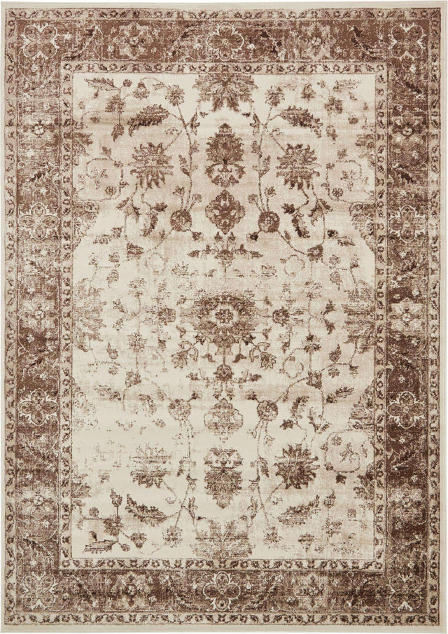 Cream 7' 1 x 10' Rushmore Rectangle Area Rug 55% Polypropylene & 45% Polyester Durable Quality Carpet for Indoor Home Decorating for Sale at Rug Engine
