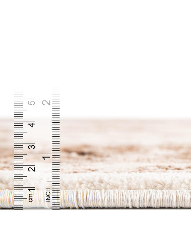 Cream 4' 1 x 6' 1 Rushmore Rectangle Area Rug 55% Polypropylene & 45% Polyester Durable Quality Carpet for Indoor Home Decorating for Sale at Rug Engine