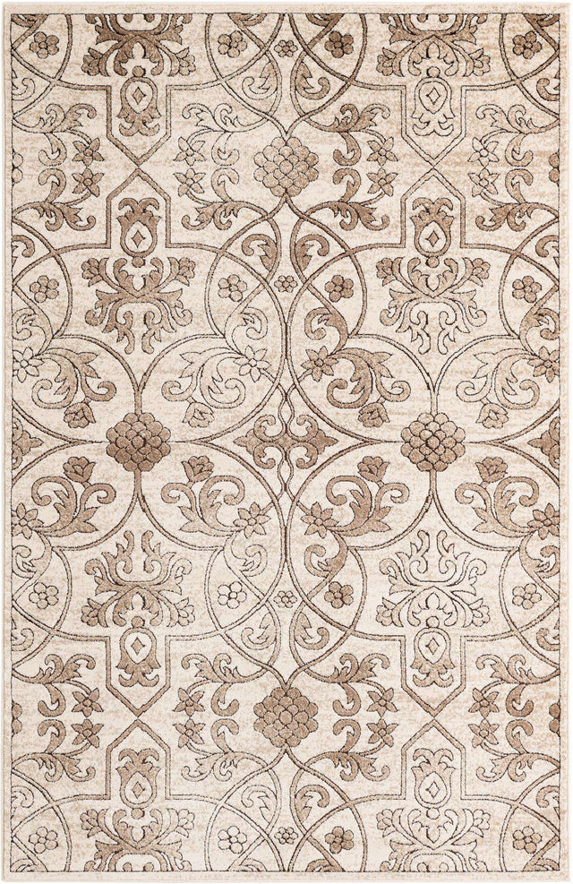 Dark Beige 5' 1 x 8' Rushmore Rectangle Area Rug 55% Polypropylene & 45% Polyester Durable Quality Carpet for Indoor Home Decorating for Sale at Rug Engine