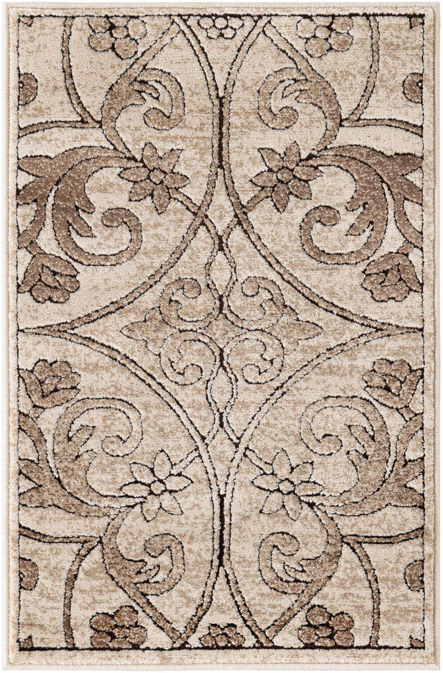 Dark Beige 2' x 3' 1 Rushmore Rectangle Area Rug 55% Polypropylene & 45% Polyester Durable Quality Carpet for Indoor Home Decorating for Sale at Rug Engine