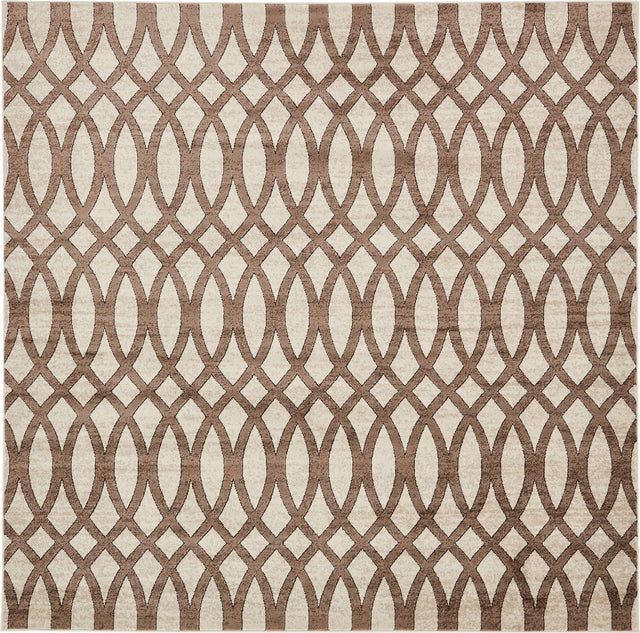 Brown 8' x 8' Rushmore Square Area Rug 55% Polypropylene & 45% Polyester Durable Quality Carpet for Indoor Home Decorating for Sale at Rug Engine