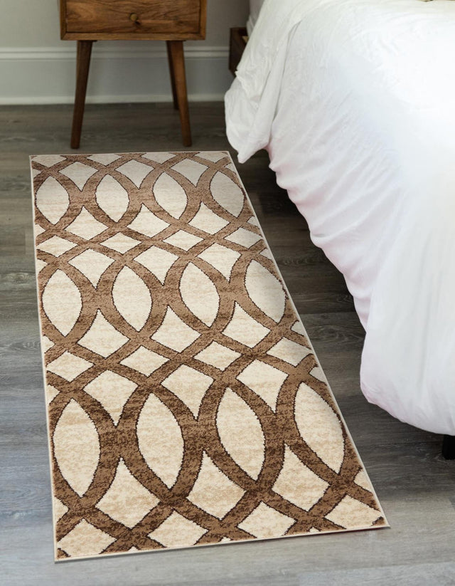 Brown 3' x 9' 10 Rushmore Runner Area Rug 55% Polypropylene & 45% Polyester Durable Quality Carpet for Indoor Home Decorating for Sale at Rug Engine