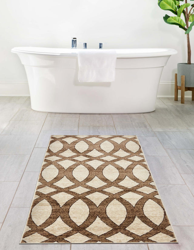 Brown 3' x 9' 10 Rushmore Runner Area Rug 55% Polypropylene & 45% Polyester Durable Quality Carpet for Indoor Home Decorating for Sale at Rug Engine