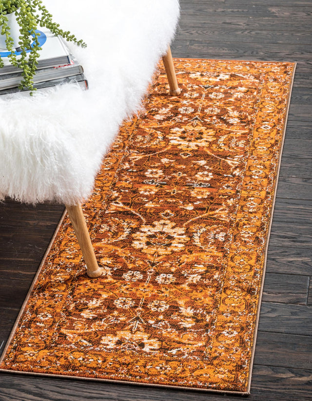 Chocolate Brown 3' x 9' 10 Imperial Runner Area Rug 100% Polypropylene With Cotton Backing Traditional Vintage Distressed Design Carpet for Sale at Rug Engine