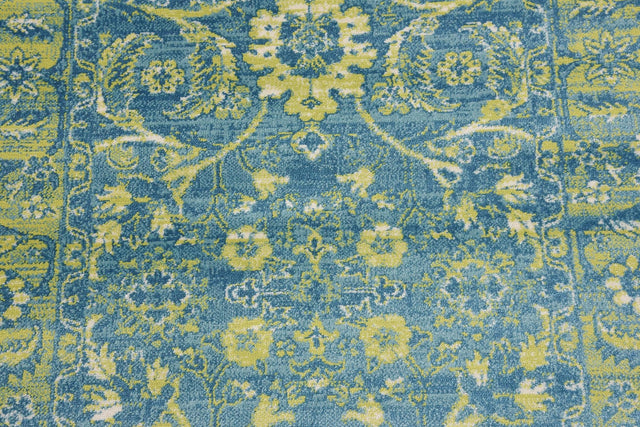 Blue 3' x 9' 10 Imperial Runner Area Rug 100% Polypropylene With Cotton Backing Traditional Vintage Distressed Design Carpet for Sale at Rug Engine