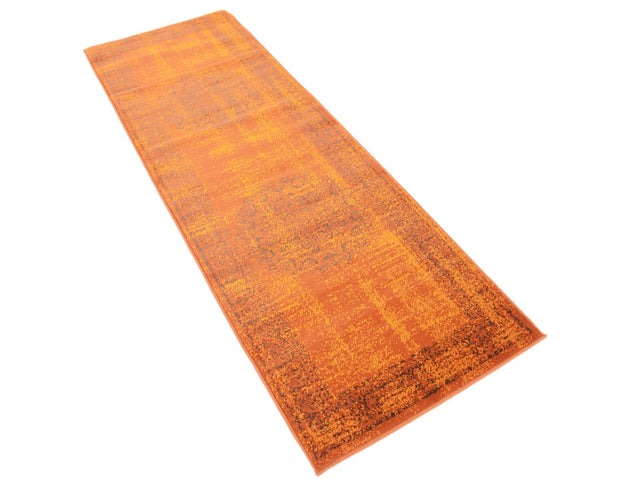 Terracotta 2' x 6' 1 Imperial Runner Area Rug 100% Polypropylene With Cotton Backing Traditional Vintage Distressed Design Carpet for Sale at Rug Engine