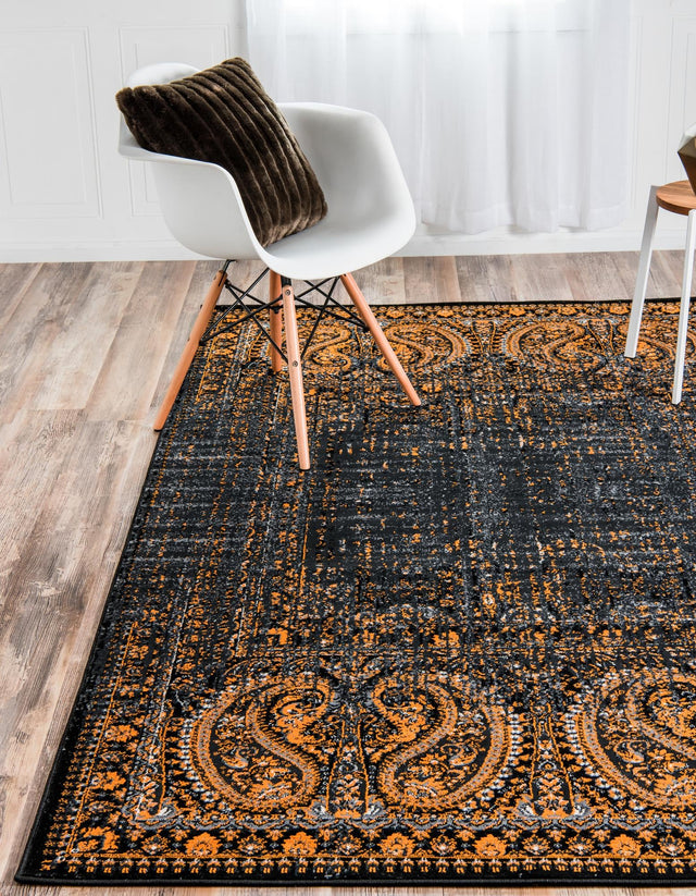 Black 2' x 3' 1 Imperial Rectangle Area Rug 100% Polypropylene With Cotton Backing Traditional Vintage Distressed Design Carpet for Sale at Rug Engine