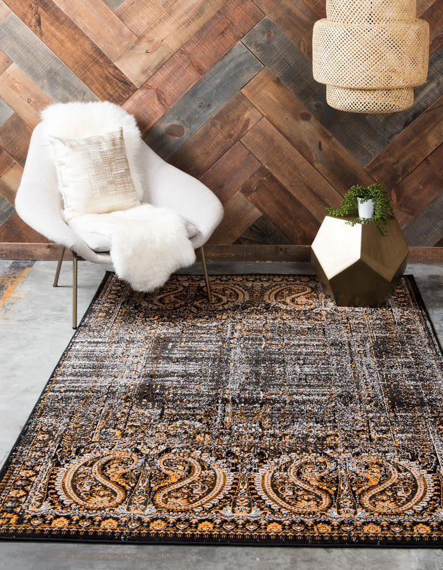 Black 2' x 3' 1 Imperial Rectangle Area Rug 100% Polypropylene With Cotton Backing Traditional Vintage Distressed Design Carpet for Sale at Rug Engine