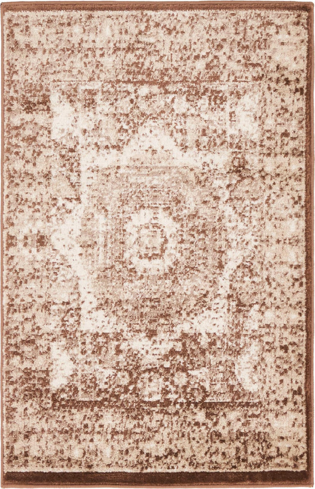 Chocolate Brown 2' x 3' 1 Imperial Rectangle Area Rug 100% Polypropylene With Cotton Backing Traditional Vintage Distressed Design Carpet for Sale at Rug Engine