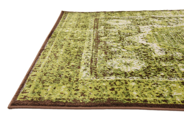 Light Green 3' x 9' 10 Imperial Runner Area Rug 100% Polypropylene With Cotton Backing Traditional Vintage Distressed Design Carpet for Sale at Rug Engine