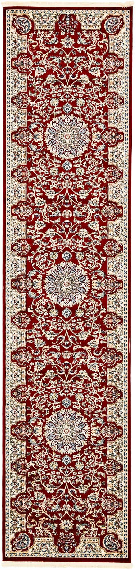 Burgundy 2' 11 x 13' 1 Narenj Runner Area Rug 85% Polypropylene & 15% Polyester Traditional Classic Carpet for Living, Dining, Bedrooms, Office for Sale at Rug Engine