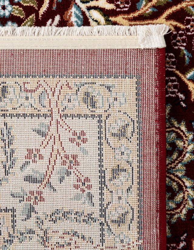 Burgundy 7' 10 x 10' Narenj Rectangle Area Rug 85% Polypropylene & 15% Polyester Traditional Classic Carpet for Living, Dining, Bedrooms, Office for Sale at Rug Engine