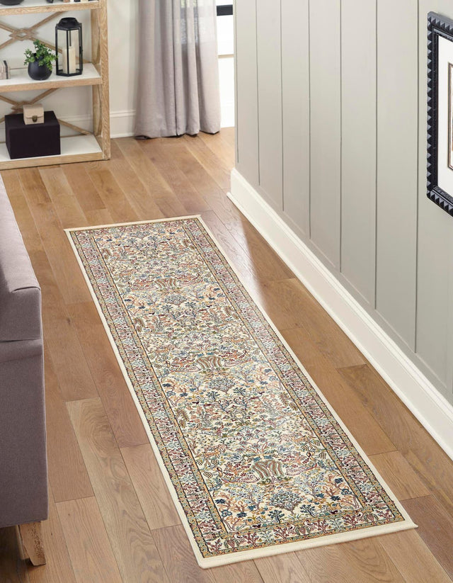 Ivory 2' 11 x 13' 1 Narenj Runner Area Rug 85% Polypropylene & 15% Polyester Traditional Classic Carpet for Living, Dining, Bedrooms, Office for Sale at Rug Engine