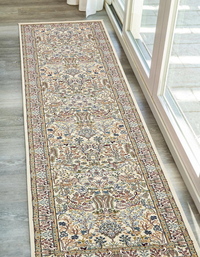 Ivory 2' 11 x 13' 1 Narenj Runner Area Rug 85% Polypropylene & 15% Polyester Traditional Classic Carpet for Living, Dining, Bedrooms, Office for Sale at Rug Engine
