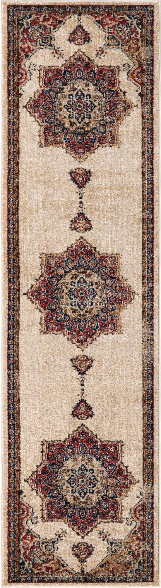 Cream 2' 7 x 10' Utopia Runner Area Rug Traditional Vintage Persian Inspired Vivid Color Durable Carpet for Unique Interiors for Sale at Rug Engine