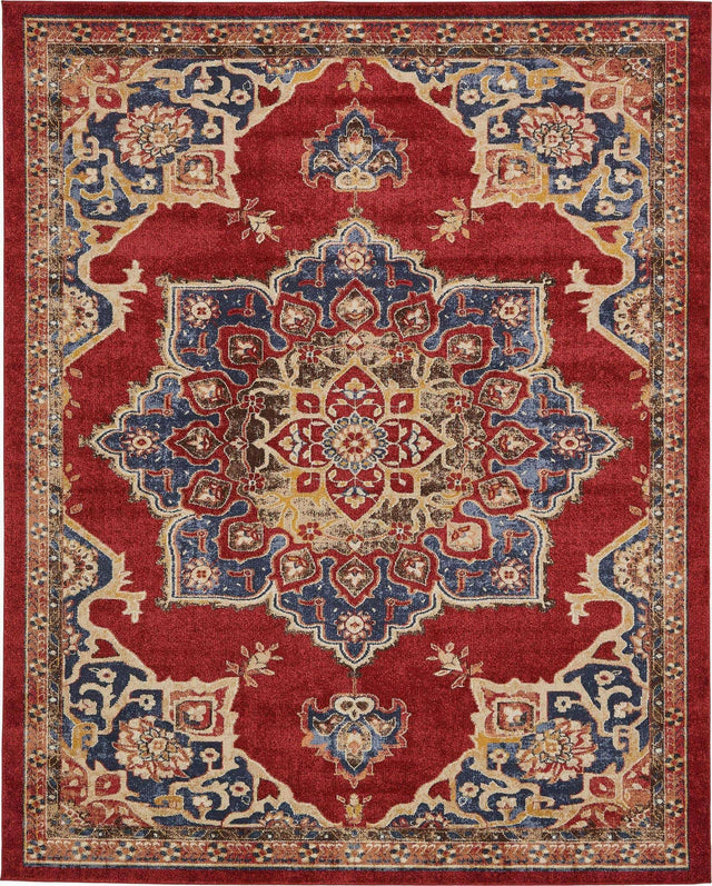 Burgundy 8' x 10' Utopia Rectangle Area Rug Traditional Vintage Persian Inspired Vivid Color Durable Carpet for Unique Interiors for Sale at Rug Engine
