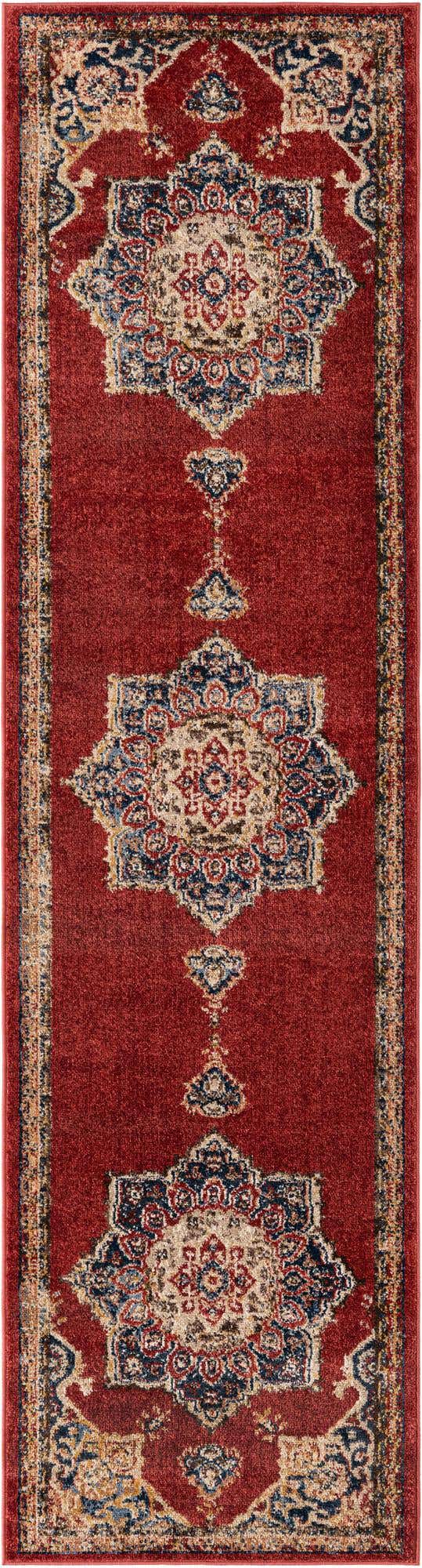 Burgundy 2' 7 x 10' Utopia Runner Area Rug Traditional Vintage Persian Inspired Vivid Color Durable Carpet for Unique Interiors for Sale at Rug Engine