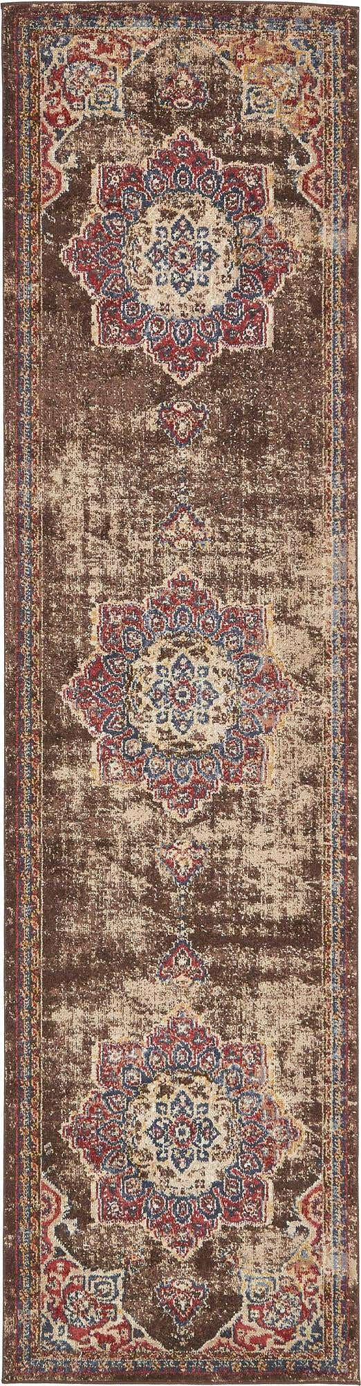 Chocolate Brown 2' 7 x 10' Utopia Runner Area Rug Traditional Vintage Persian Inspired Vivid Color Durable Carpet for Unique Interiors for Sale at Rug Engine