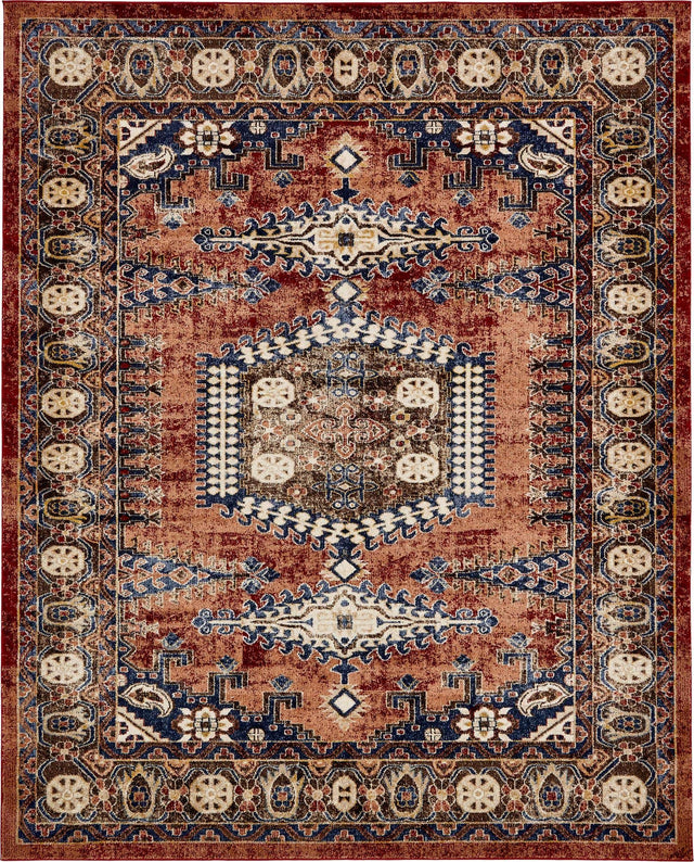 Terracotta 8' x 10' Utopia Rectangle Area Rug Traditional Vintage Persian Inspired Vivid Color Durable Carpet for Unique Interiors for Sale at Rug Engine