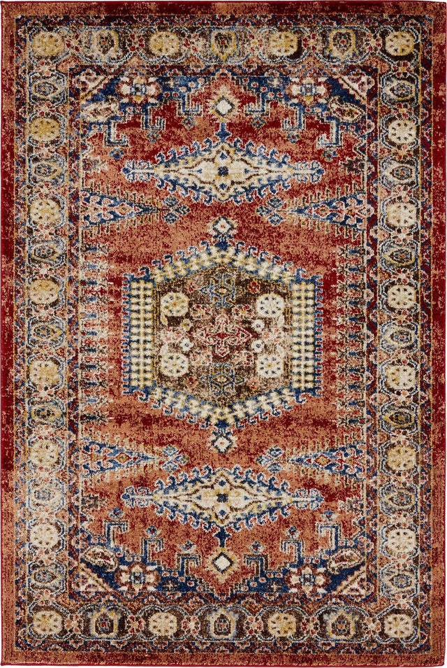 Terracotta 4' 1 x 6' 1 Utopia Rectangle Area Rug Traditional Vintage Persian Inspired Vivid Color Durable Carpet for Unique Interiors for Sale at Rug Engine